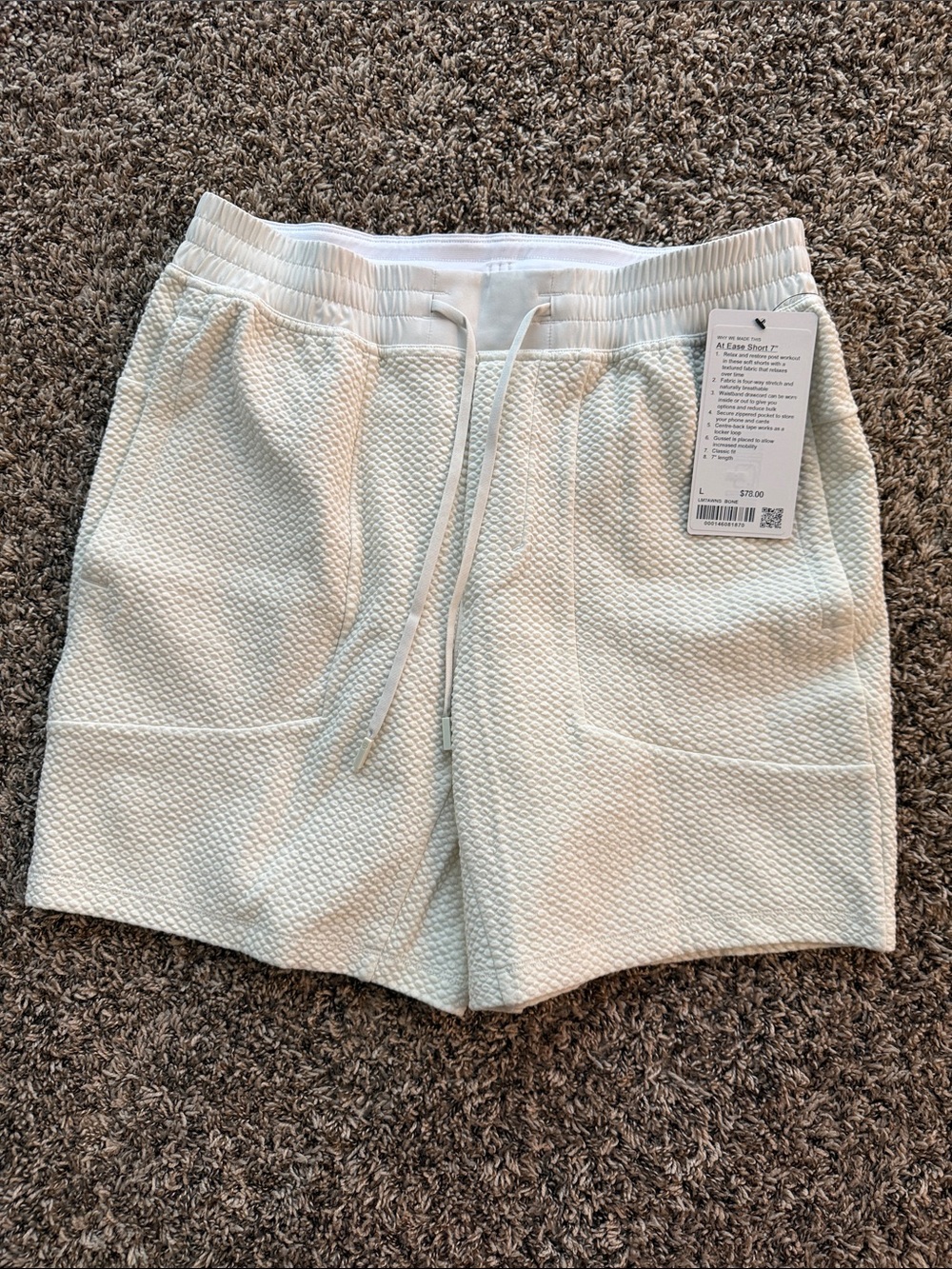 lululemon athletica Men's At Ease Shorts - Cream